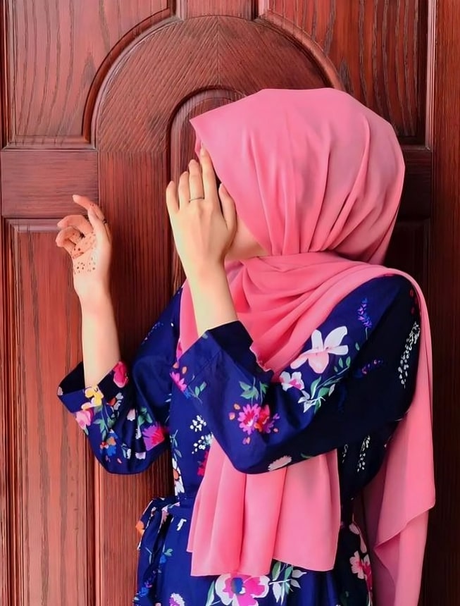 hijab girl hidden face pic hd