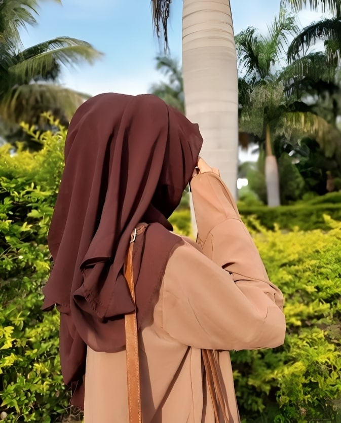 islamic hidden face hijab girl dp